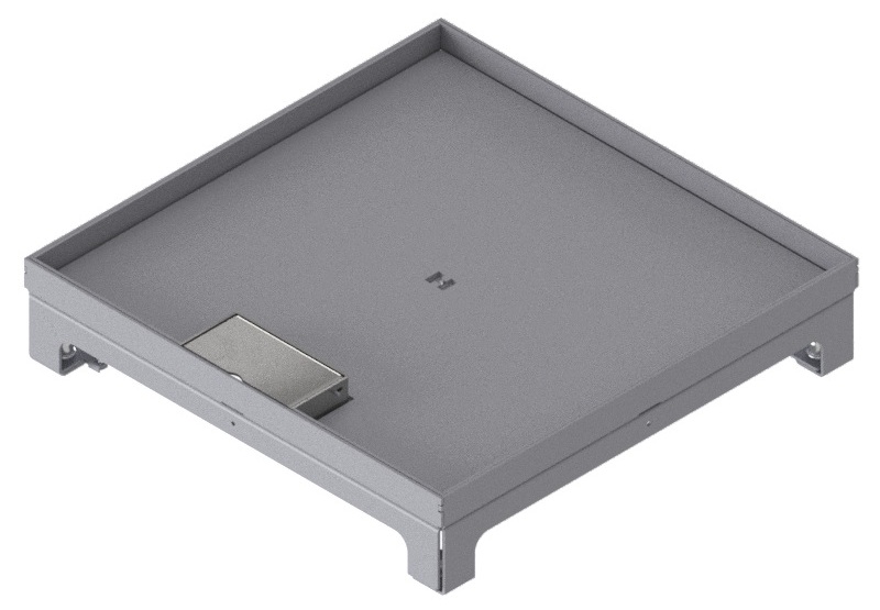 Produktbild UBD 320 315  -  Unterflur-Bodendose UBD 320 inkl. Deckel mit Kante, geschlossen, 15mm Vertiefung und 1 Schnurauslass
